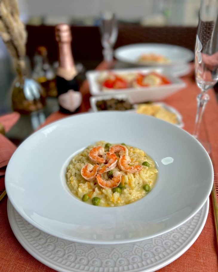 Risoto na panela de pressão