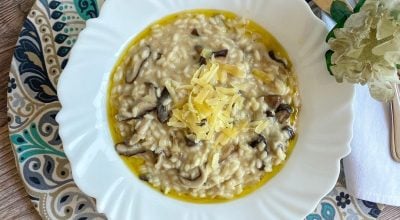 Risoto de shitake e brie