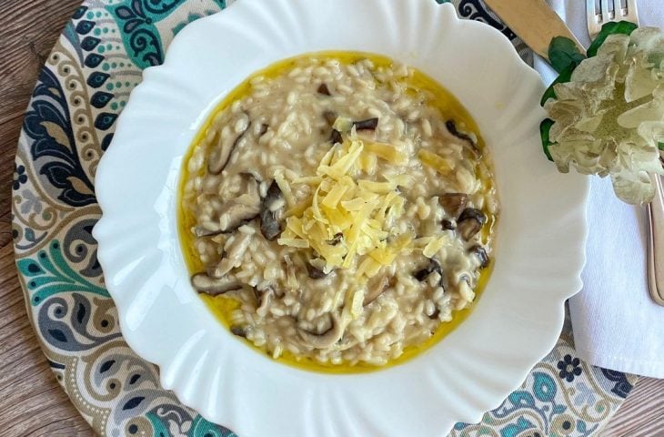 Risoto de shitake e brie