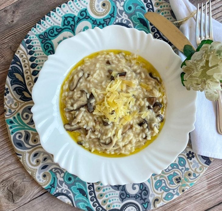 Risoto de shitake e brie