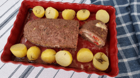 Rocambole de carne moída