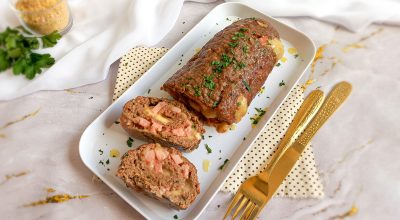 Rocambole de carne moída recheado