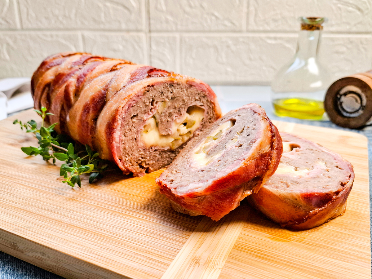 Rocambole de carne moída simples