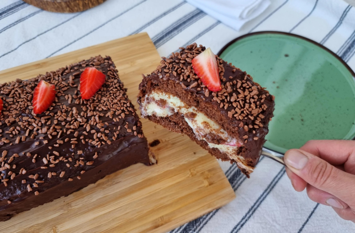 Rocambole de chocolate