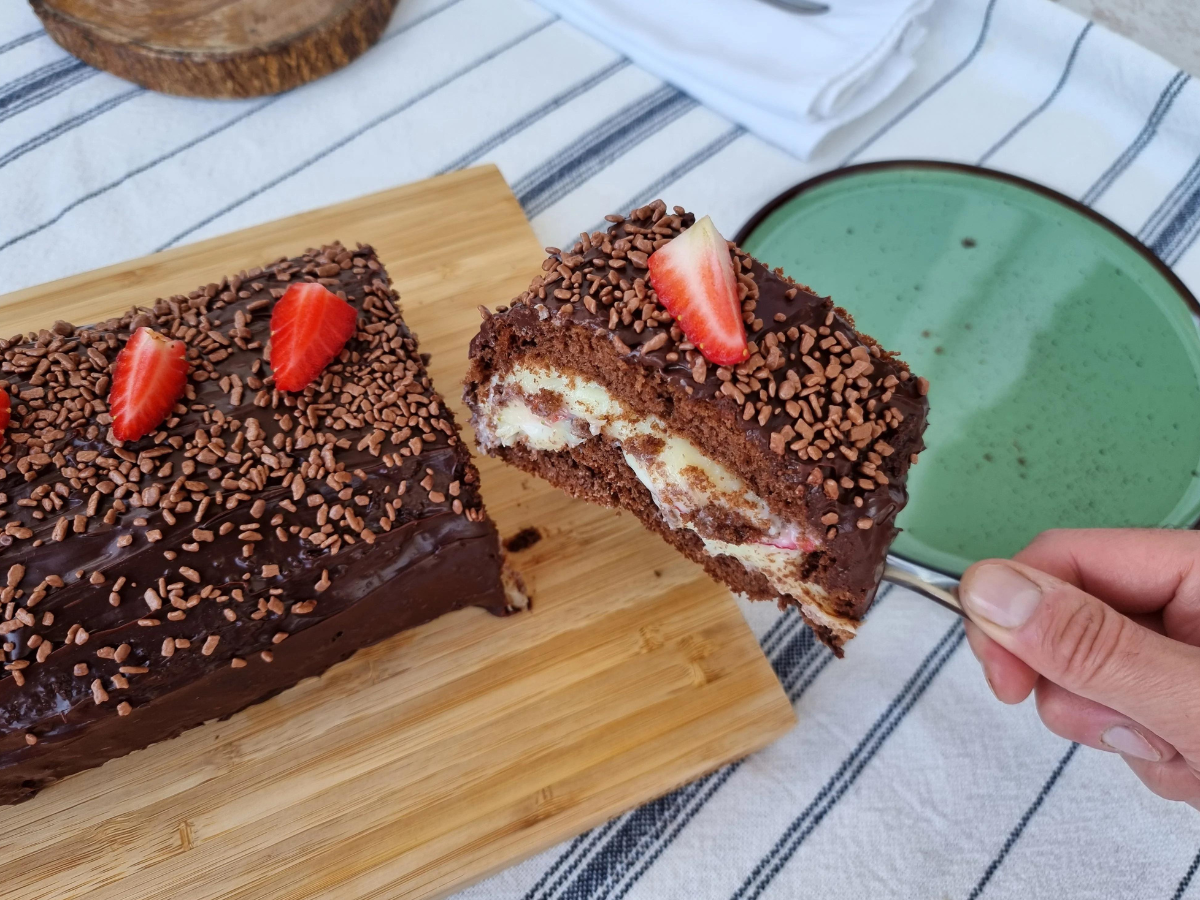 Rocambole de chocolate