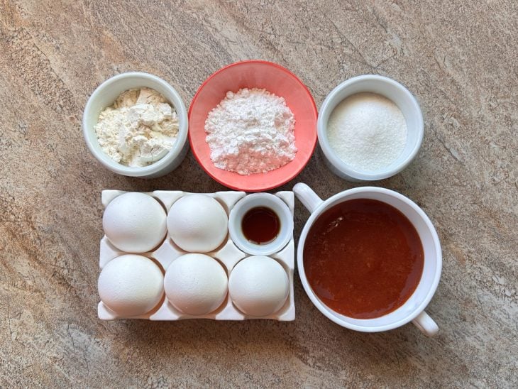 Todos os ingredientes da receita.