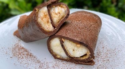 Roll de banana proteico