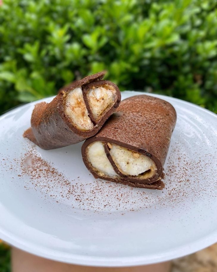 Roll de banana proteico