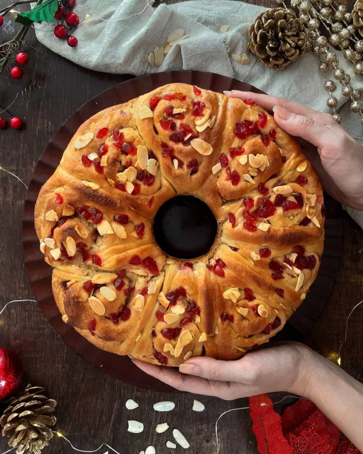 Rosca guirlanda de Natal