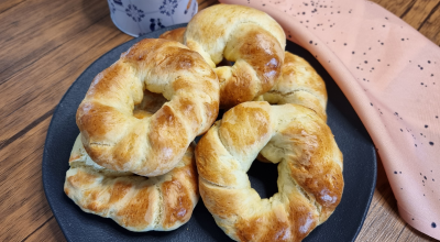 Rosquinhas assadas de creme de leite