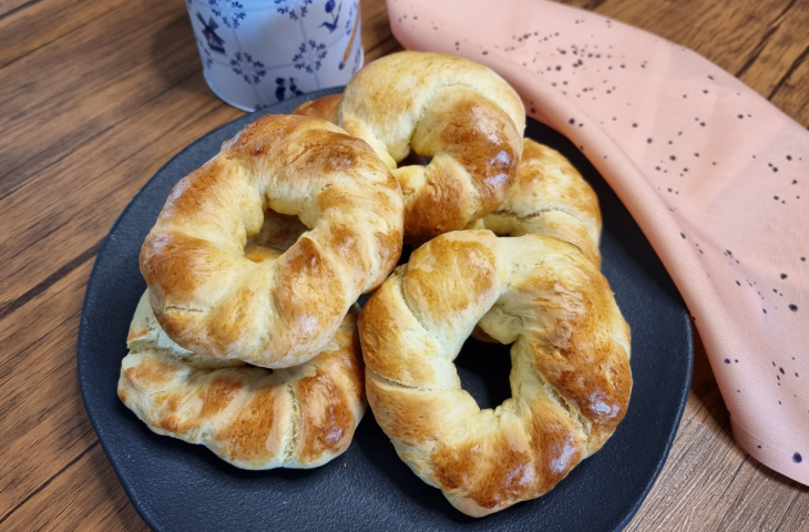 Rosquinhas assadas de creme de leite