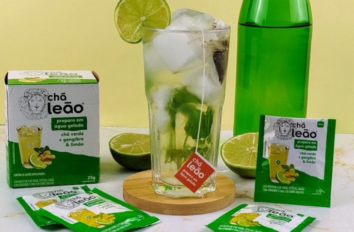 Sakerinha com chá verde, gengibre e limão