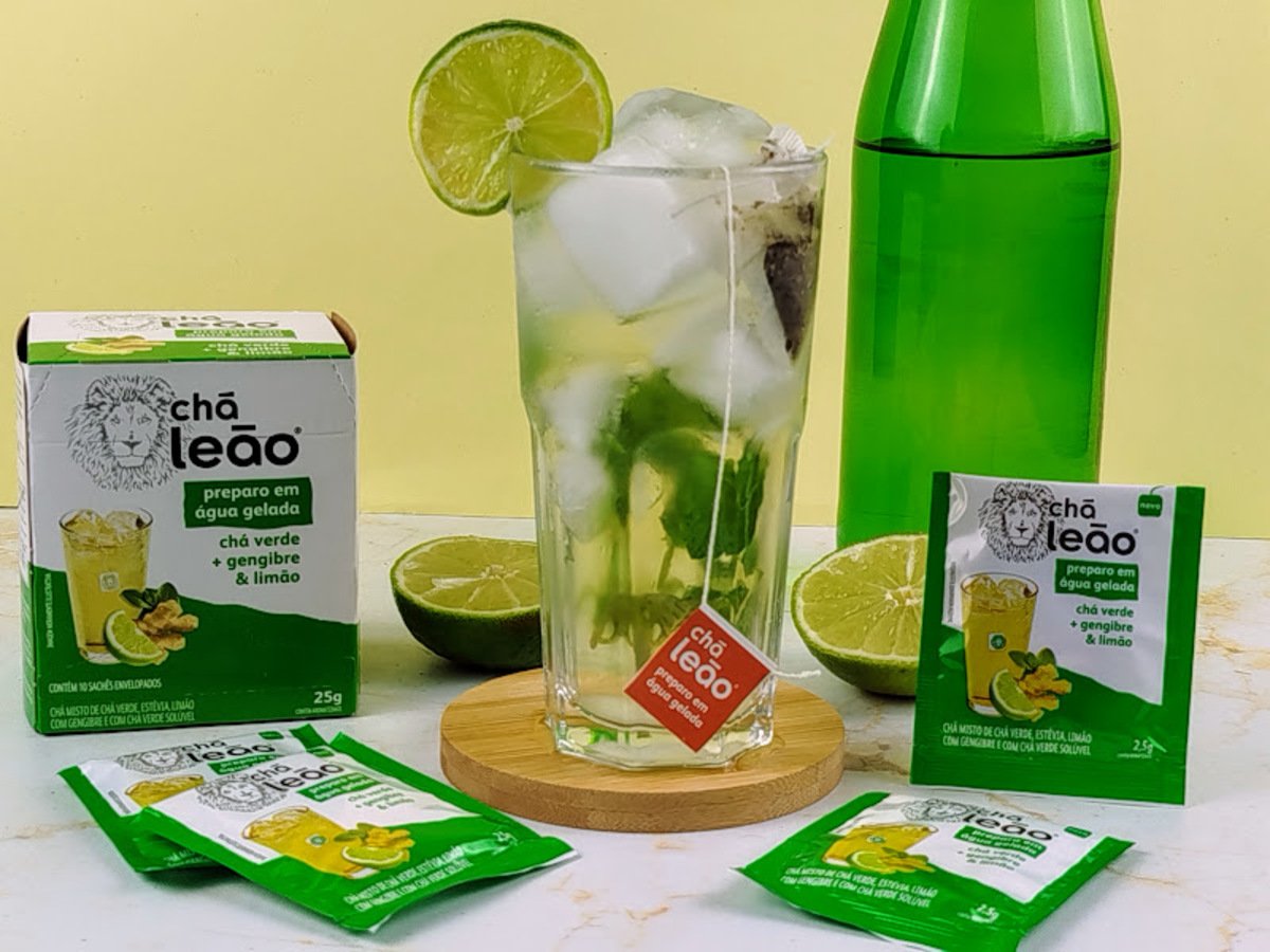 Sakerinha com chá verde, gengibre e limão