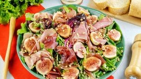 Salada com figo e parma