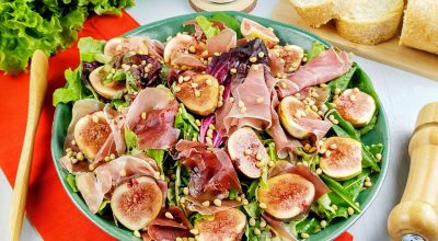 Salada com figo e parma