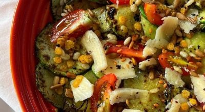 Salada de abobrinha grelhada