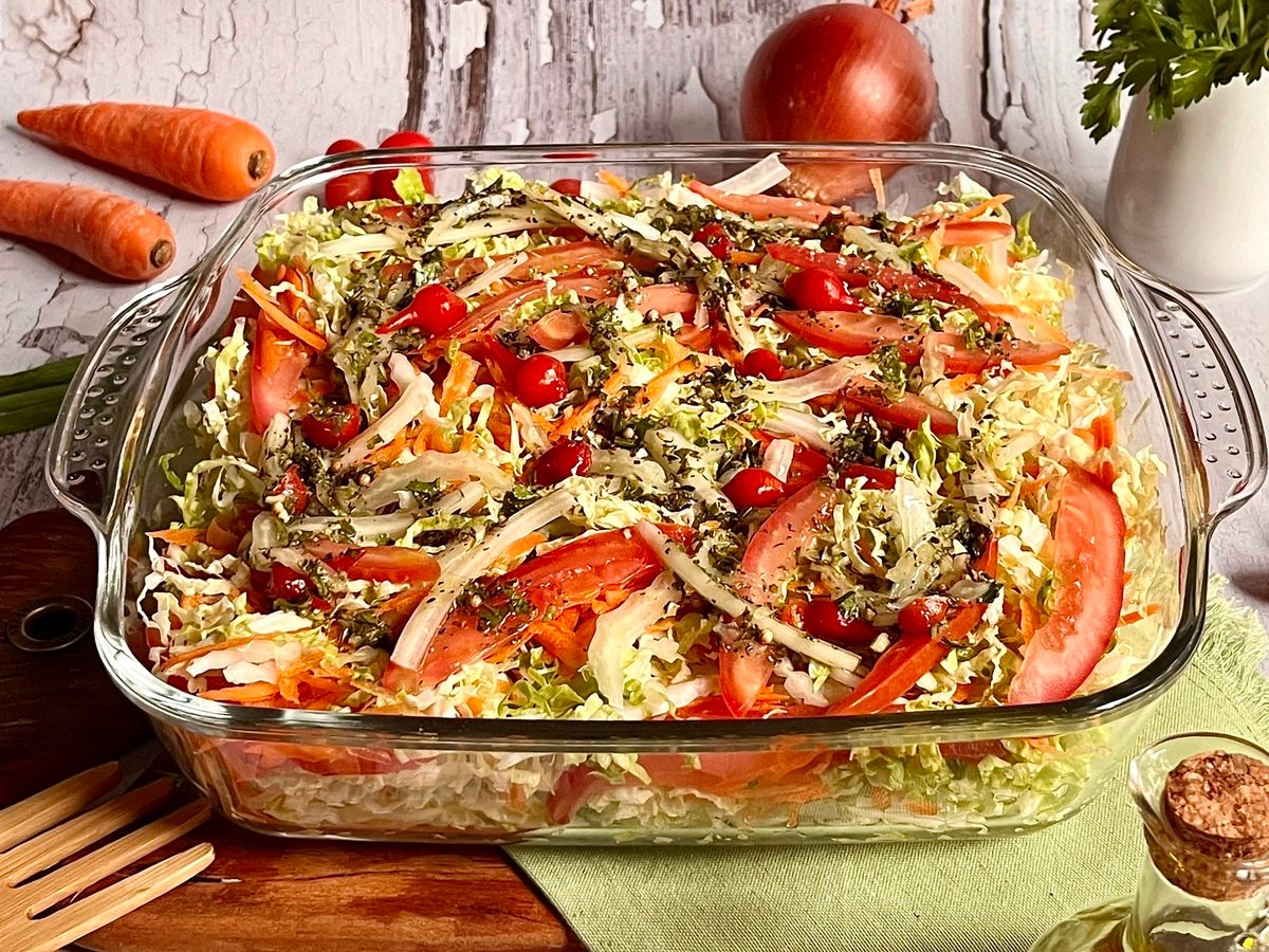 Salada de acelga com cenoura