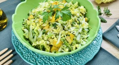 Salada de acelga com manga
