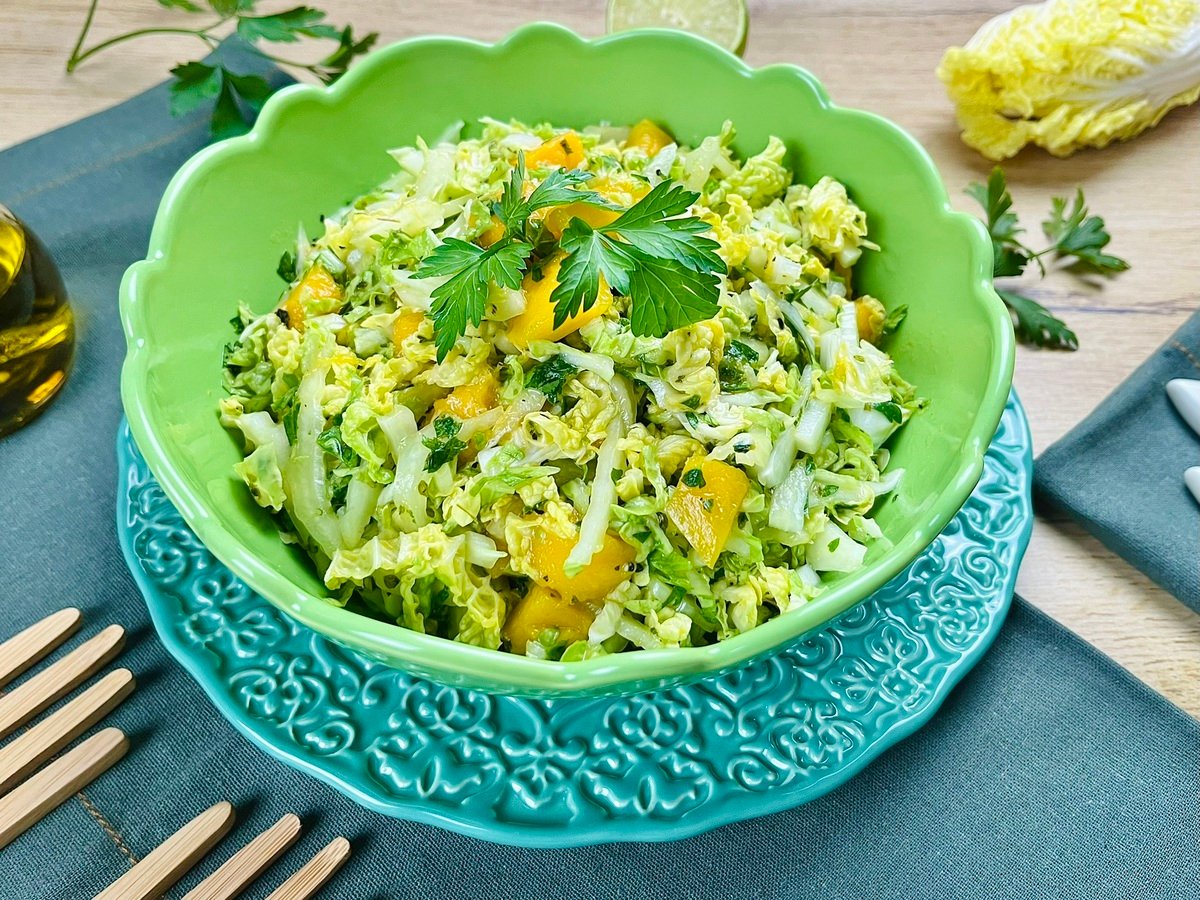 Salada de acelga com manga