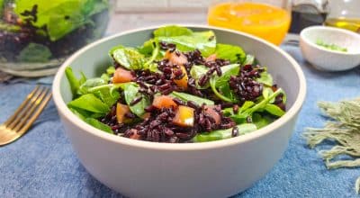 Salada de arroz negro