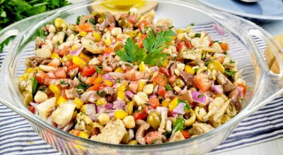 Salada de bacalhau desfiado