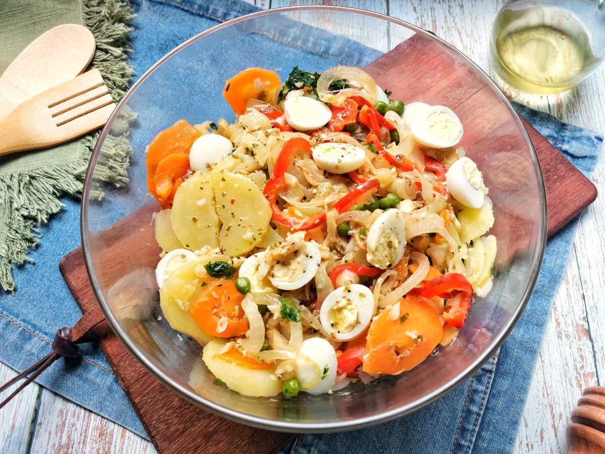 Salada de bacalhau fácil
