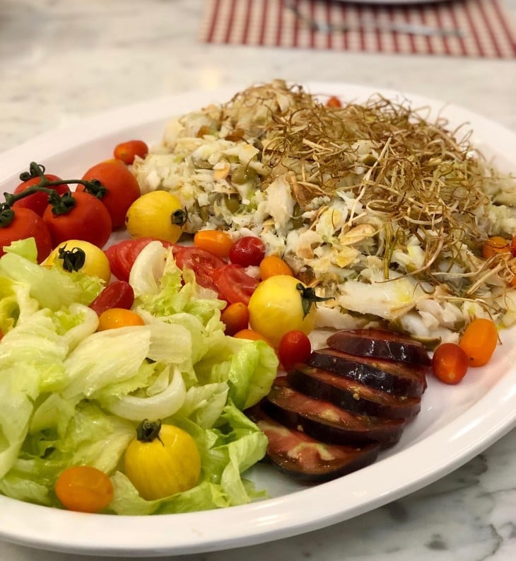 Salada de bacalhau refrescante