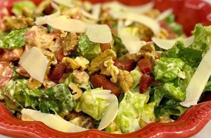 Salada de bacon e ricota