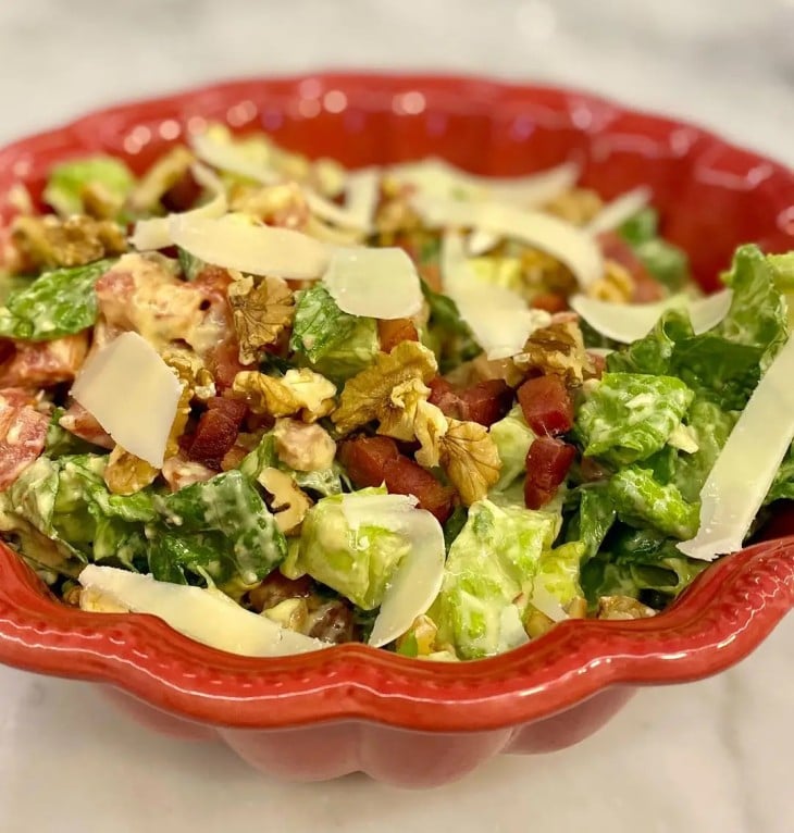 Salada de bacon e ricota