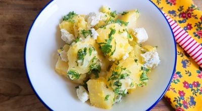 Salada de batata com gorgonzola