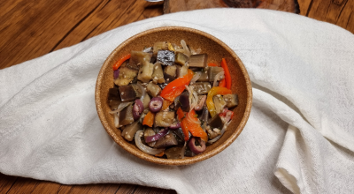 Salada de berinjela no forno