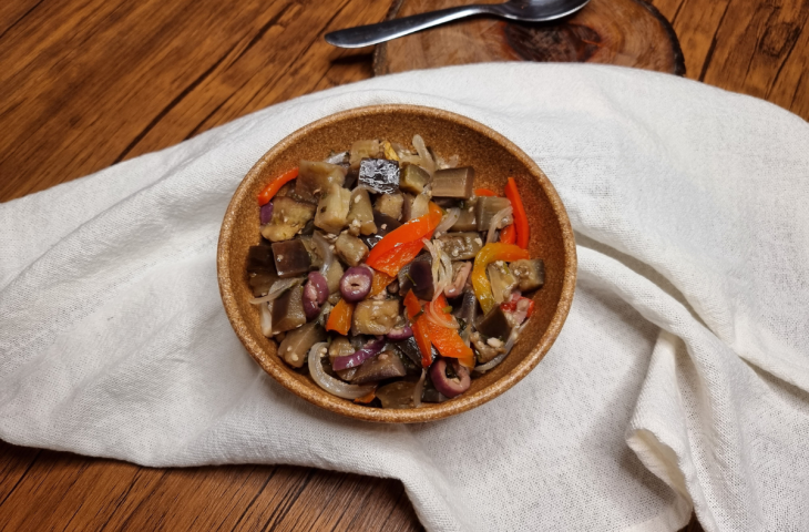 Salada de berinjela no forno