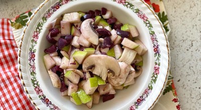 Salada de cogumelos