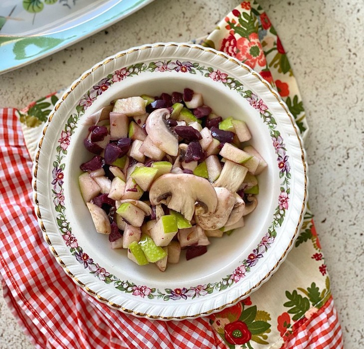 Salada de cogumelos