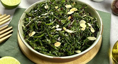 Salada de folha de beterraba