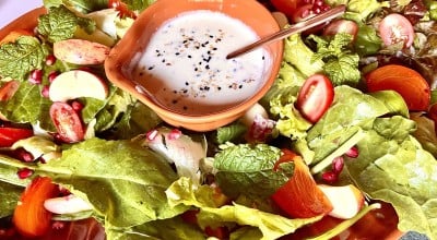 Salada de folhas verdes