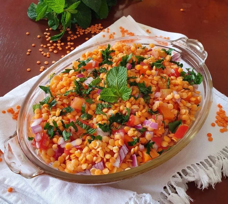 Salada de lentilha libanesa