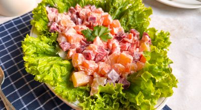 Salada de maionese com beterraba