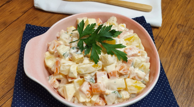 Salada de maionese de mandioquinha