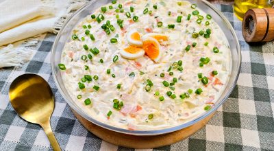 Salada de maionese para o churrasco