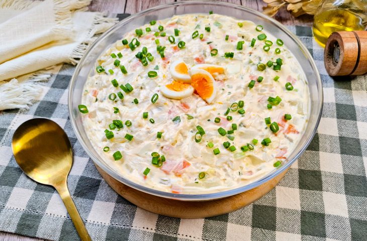 Salada de maionese para o churrasco