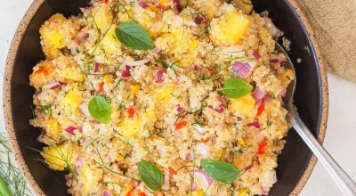 Salada de quinoa com manga