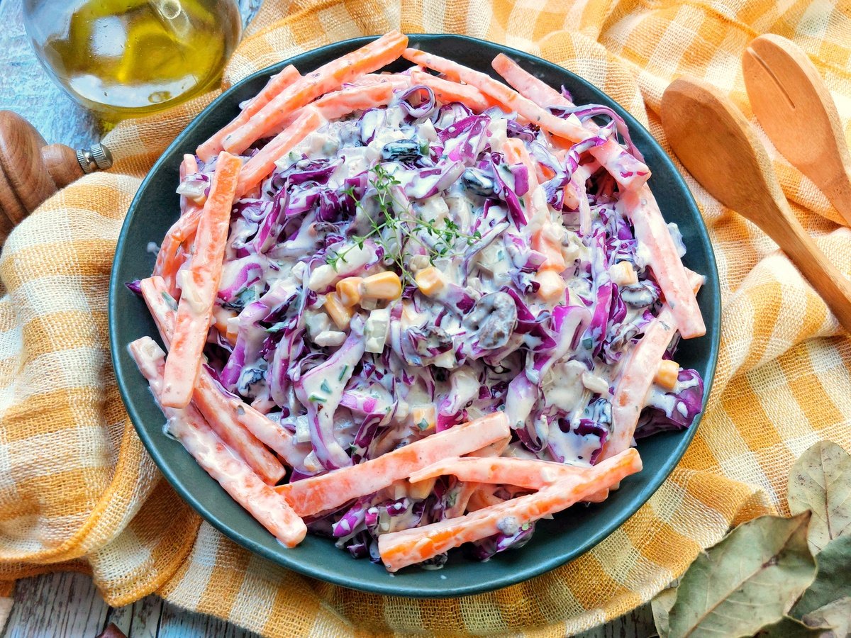 Salada de repolho com cenoura