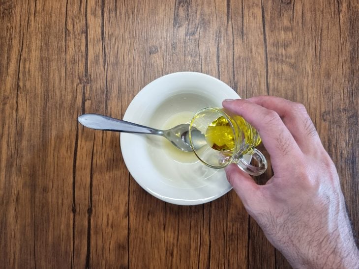 Azeite adicionado à receita