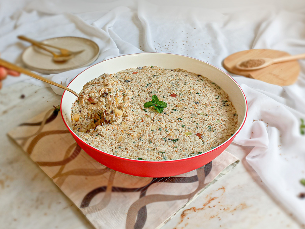 Salada marroquina com abacaxi