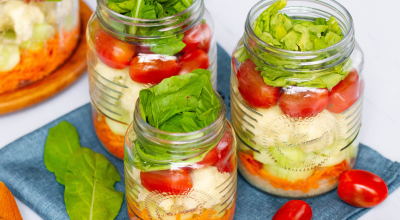 Salada no pote