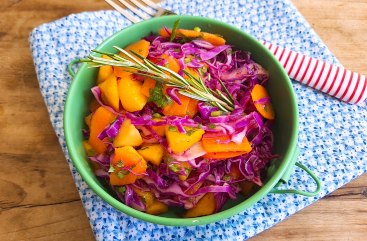 Salada roxa refrescante