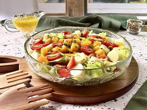 Salada tropical com manga