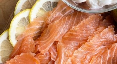 Salmão curado caseiro