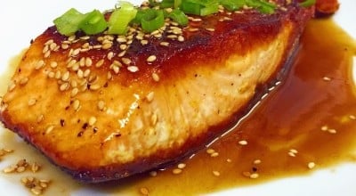 Salmão teriyaki